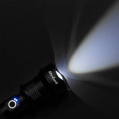 Lanterna 20W cu 2 Acumulatori 26650 Rebel