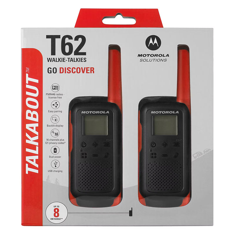Statie Radio Pmr Set 2 Buc Red T 62 cu baterie 800 mAh si USB