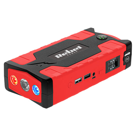Jump Starter Power Bank si Compresor Rebel Urz 0967 cu baterie 10000 mAh si USB