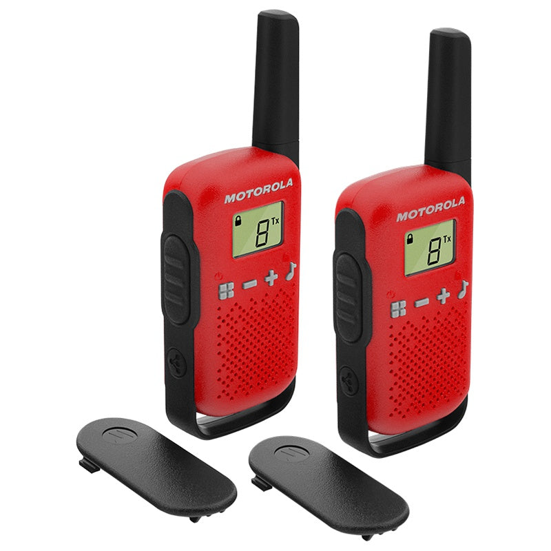 Statie Radio Pmr Set 2 Buc Motorola T 42 cu afisaj LCD si baterie reincarcabila
