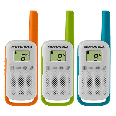 Statie Radio Pmr Set 3 Buc Motorola T 42 cu afisaj LCD si baterie reincarcabila