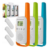 Statie Radio Pmr Set 3 Buc Motorola T 42 cu afisaj LCD si baterie reincarcabila