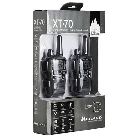 Statie Radio Pmr Midland Xt 70 cu baterie 1000 mAh si USB