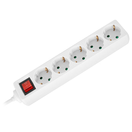 Prelungitor 5 Prize cu Intrerupator 3X1.5MM 2.0M Rebel