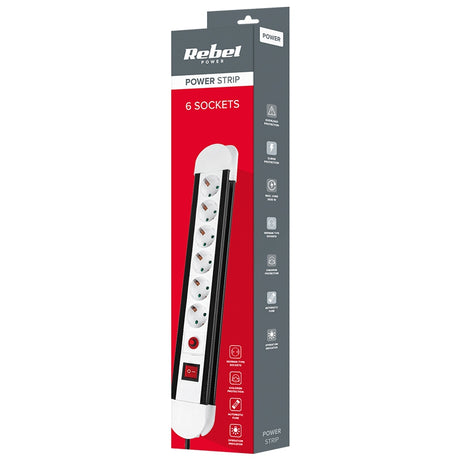 Prelungitor 3X 1.5 MM2 16A 6 Cai 3M Rebel