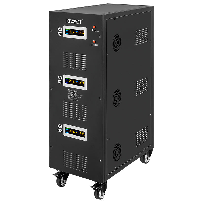 Stabilizator Servomotor Trifazat 100kva Proavr-100k Kem Urz 3437-100 cu afisaj LCD