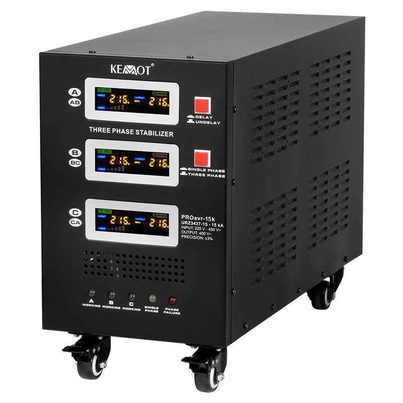 Stabilizator Servomotor Trifazat 15kva Proavr-15k Kemot Urz 3437-15 cu afisaj LCD