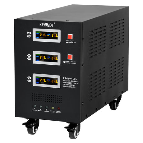 Stabilizator Servomotor Trifazat 20kva Proavr-20k Kemot Urz 3437-20 cu afisaj LCD