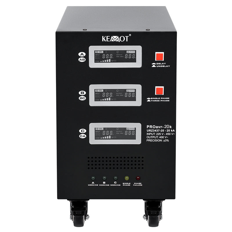 Stabilizator Servomotor Trifazat 20kva Proavr-20k Kemot Urz 3437-20 cu afisaj LCD