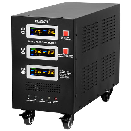 Stabilizator Servomotor Trifazat 10kva Proavr-10k Kemot Urz 3437 cu afisaj LED