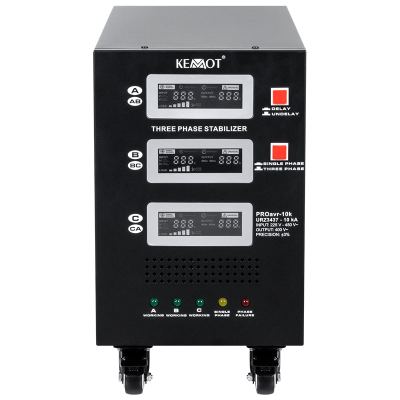 Stabilizator Servomotor Trifazat 10kva Proavr-10k Kemot Urz 3437 cu afisaj LED