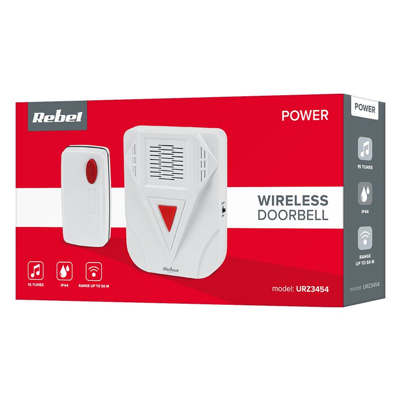 Sonerie 15 Melodii Rebel Urz 3454 cu baterie reincarcabila si Rezistenta la Apa