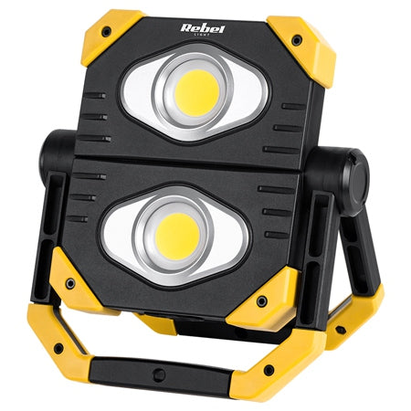 Reflector LED 2x COB Acumulator 5ah Rebel Urz 3607 cu baterie reincarcabila si USB