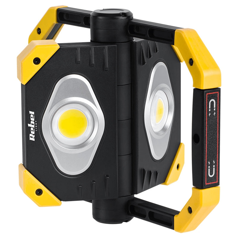 Reflector LED 2x COB Acumulator 5ah Rebel Urz 3607 cu baterie reincarcabila si USB