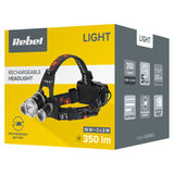 Lanterna Frontala LED 2x 2x Lm Rebel Accu 350 cu baterie 1500 mAh si USB
