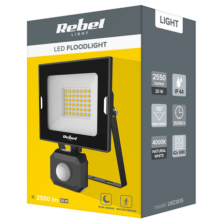 Reflector 4000k cu Senzor Rebel LED 30W