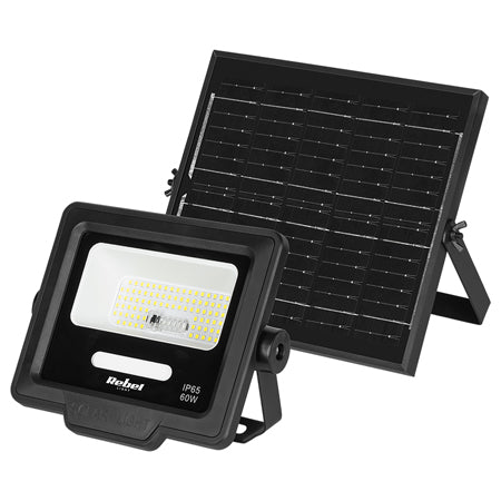 Reflector 6800 Panou Solar Telecomanda Rebel LED 60W cu baterie 4000 mAh
