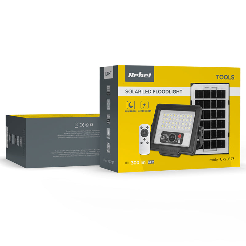 Reflector 6500 Panou Solar Telecomanda Rebel LED 60W cu baterie 3000 mAh