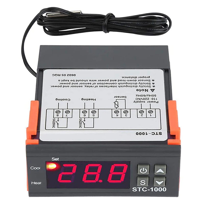 Termostat LCD Senzor Ntc Stc-1000 Urz 4045 cu alarma