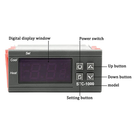 Termostat LCD Senzor Ntc Stc-1000 Urz 4045 cu alarma