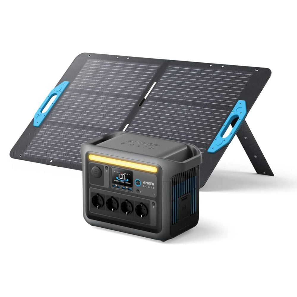 Anker SOLIX C1000X 1064Wh 1800W Solar Generator Kit with 100W Solar Panel