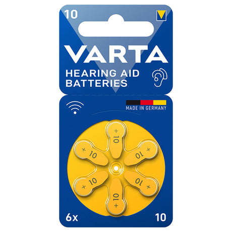 Baterii Auditive 10 Blister 6 Varta cu Bluetooth si baterie reincarcabila