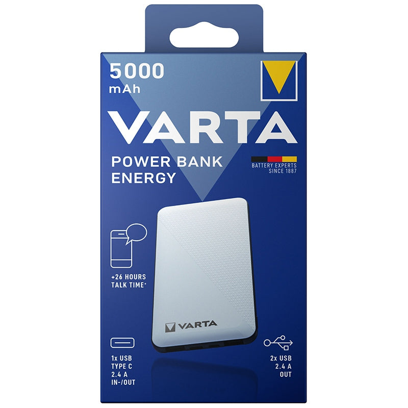 Power Bank 2x 1x Type- Varta C 5000mAh cu baterie 000 mAh si USB