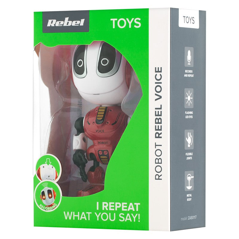 Robot Voice Red Rebel Zab 0117r cu baterie reincarcabila