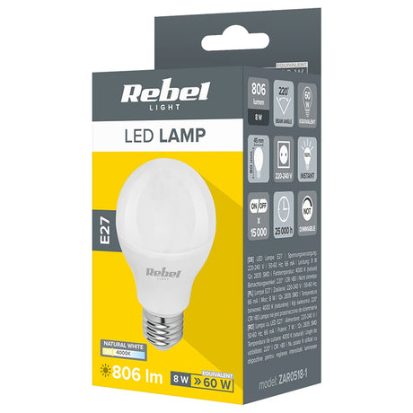 Bec LED E27 4000k Rebel G 45