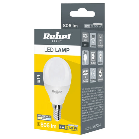 Bec LED E14 4000k Rebel G 45