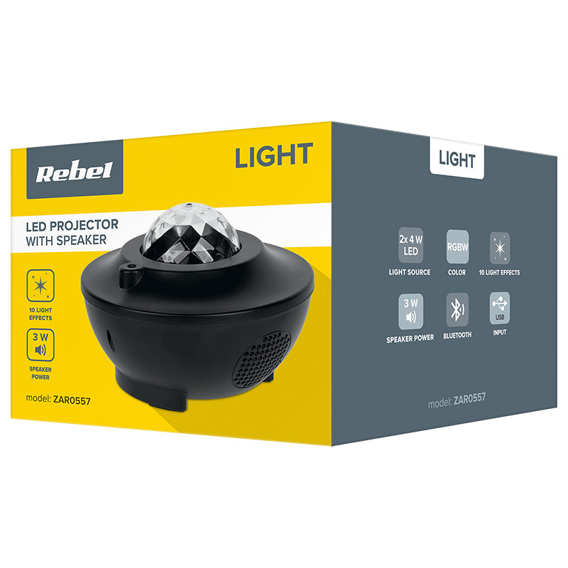 Boxa cu Proiector LED Zar 0557 cu Bluetooth, USB si Telecomanda