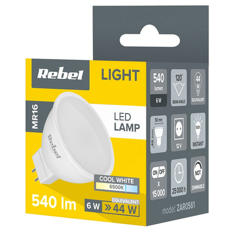 Bec LED 6500k Rebel Mr 16