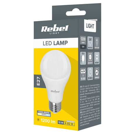 Bec LED A60 6500k Rebel E 27
