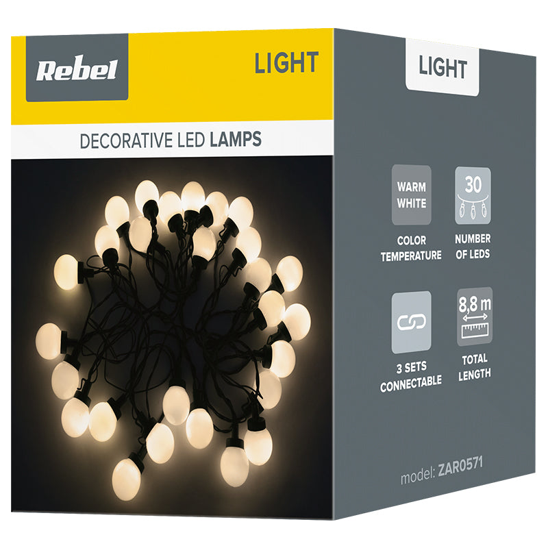 Sir LED Iluminat Festiv Alb Cald 8.8m Rebel Zar 0571