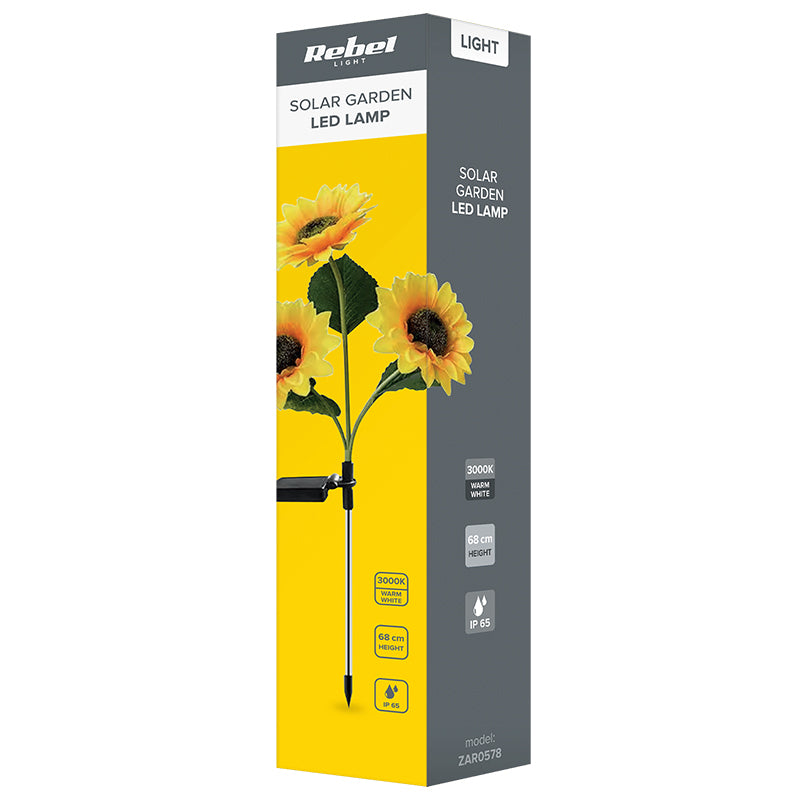 Lampa Solara Decorativa Floarea Soarelui Rebel Zar 0578 cu baterie 600 mAh