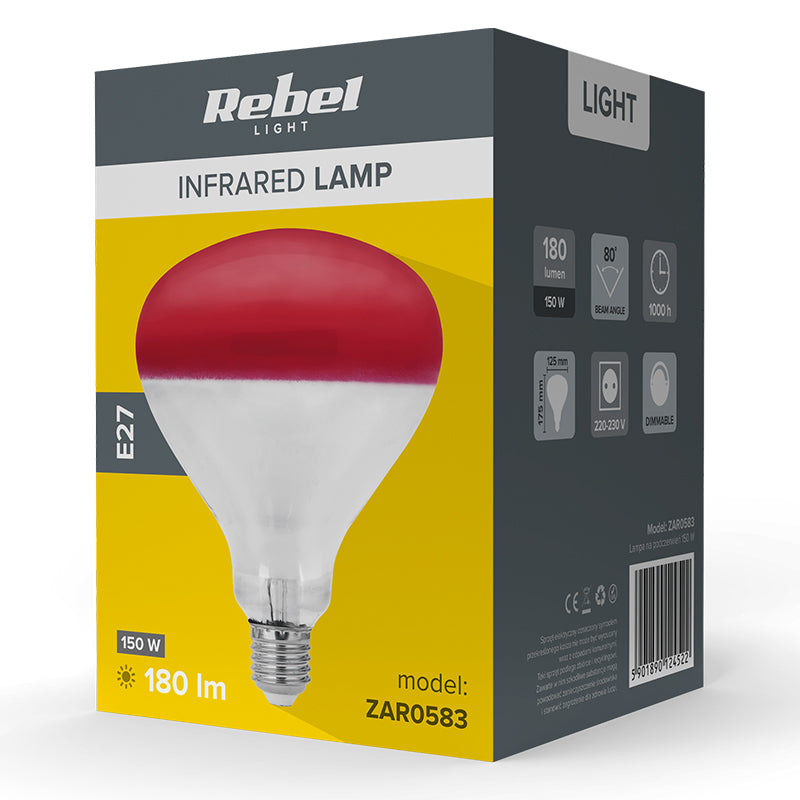 Bec Infrarosu Crestere Pui R125 Rebel E 27