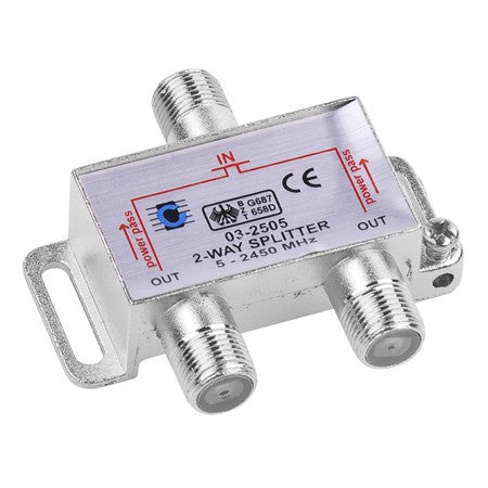 Splitter 2 Cai Power Pass 5-2450 Mhz ZLA0635