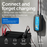 Victron Energy Blue Smart IP65 Smart Car Battery Charger 12V 15A, Trickle Charger for Car Battery and Desulfator for Motorcycle, ATV, RV, Lithium and Deep Cycle Batteries