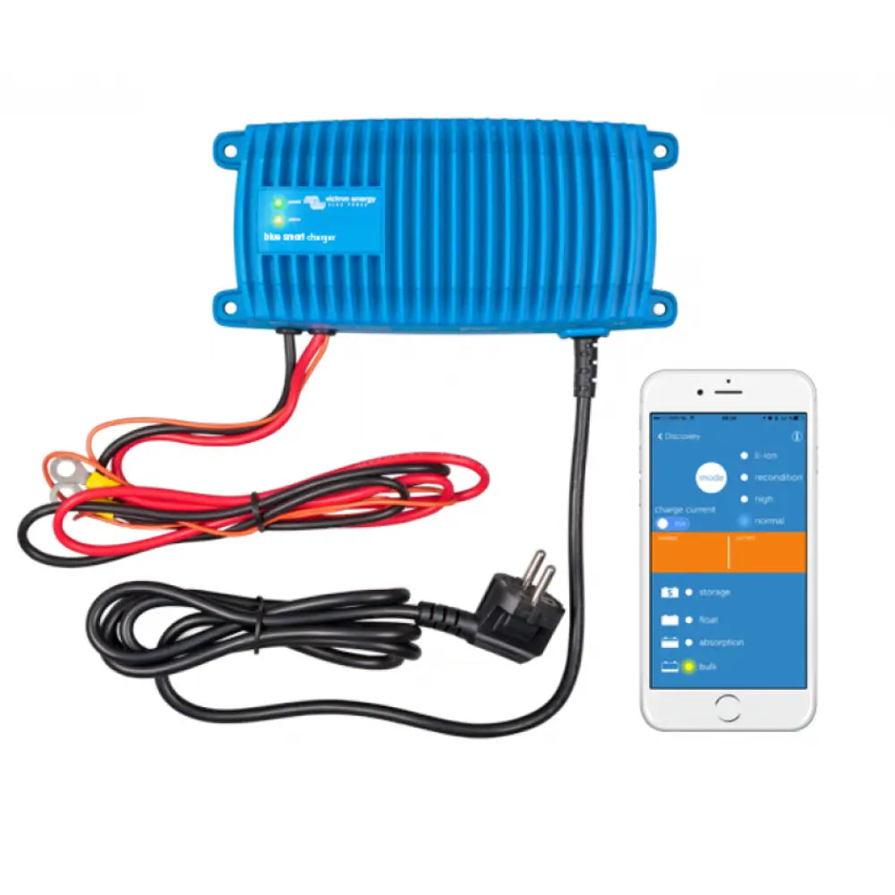 Victron Energy Blue Smart IP67 Smart Marine Battery Charger 12V 7A, Trickle Charger and Desulfator for Boat, ATV, RV, Lithium and Deep Cycle Batteries