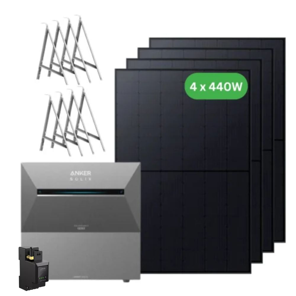 Anker SOLIX Solarbank 3 E2700 Pro Balcony Solar Kit 5.4kWh – 1× BP2700 + 4×440W Panels with Mounting System