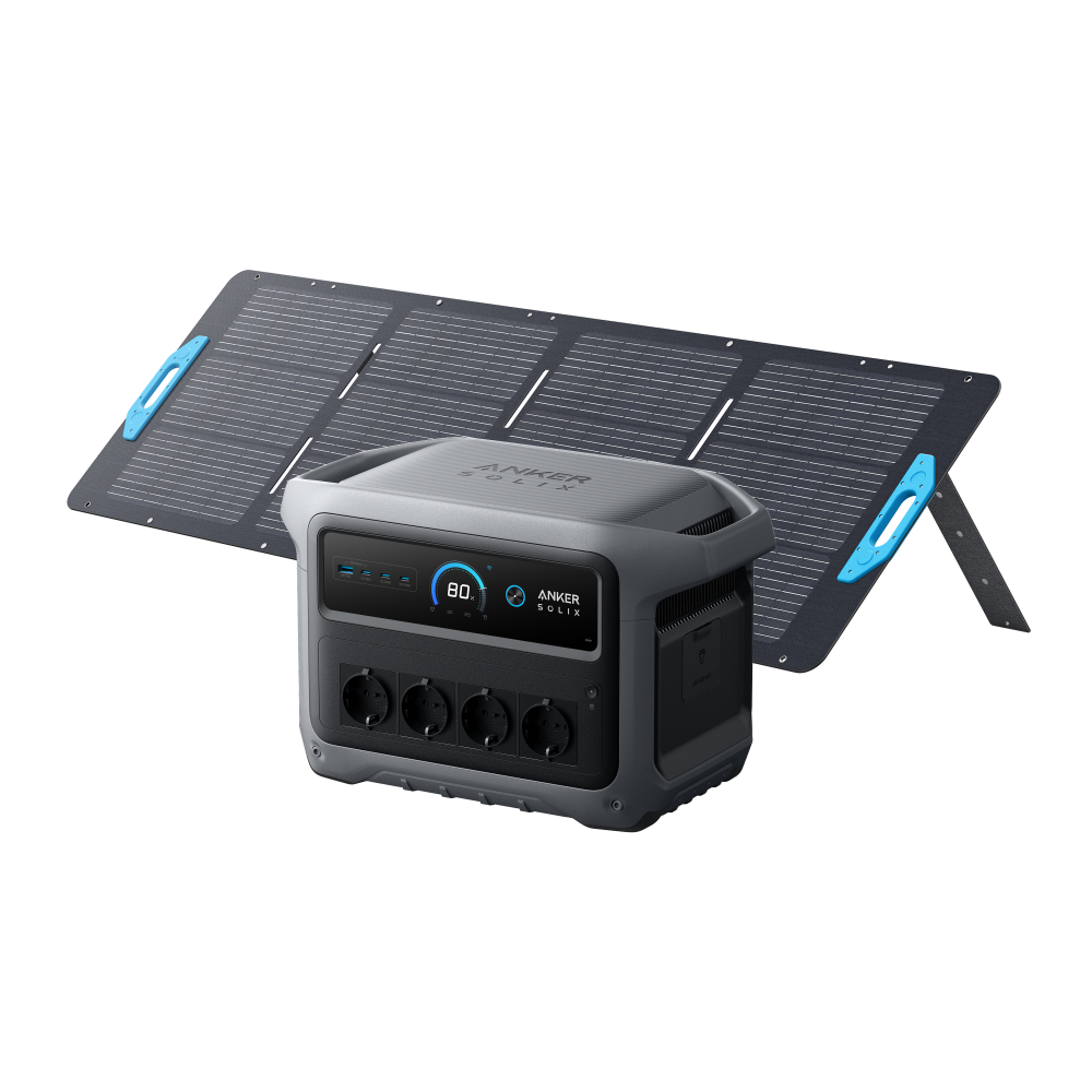 Anker SOLIX C1000 Gen2 1024Wh 2000W Solar Generator Kit with 200W Solar Panel