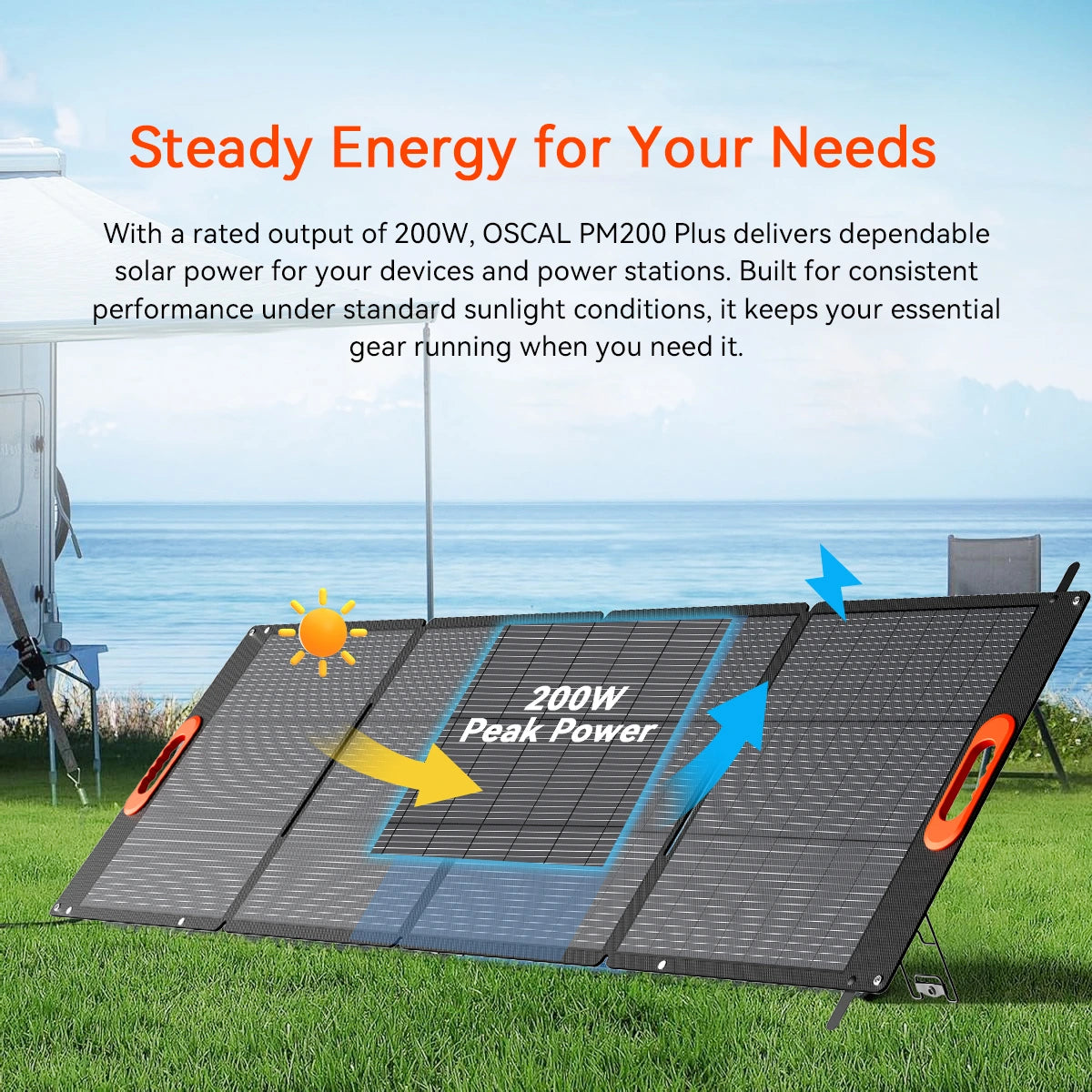 Oscal PM200 Plus 200W portable solar panel