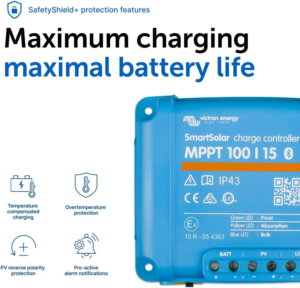 Victron Smartsolar MPPT 100/15 15A 12V 24V solar charge controller