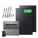 Anker SOLIX Solarbank 2 E1600 Pro Balcony Solar Kit 3.2kWh – 2×440W Panels with Mounting System